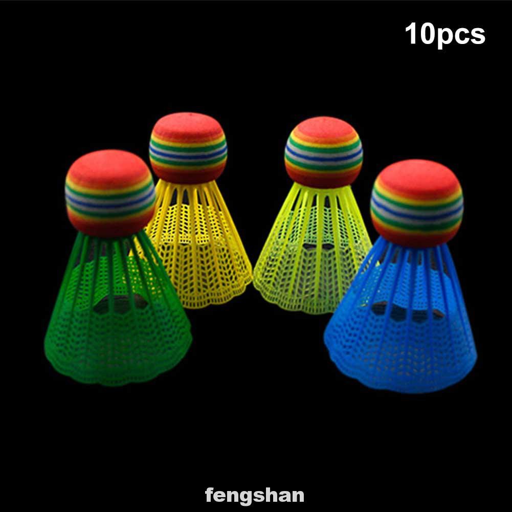 10pcs Amateurs Game Sport Rainbow Head Portable Indoor Reusable Outdoor Nylon Training