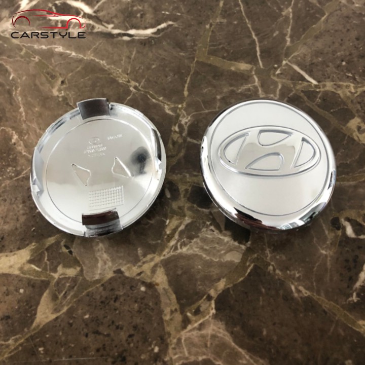 Logo chụp mâm, ốp lazang bánh xe ô tô Hyundai HY-65 đường kính 65mm accent, kona, elantra, tucson vành bánh