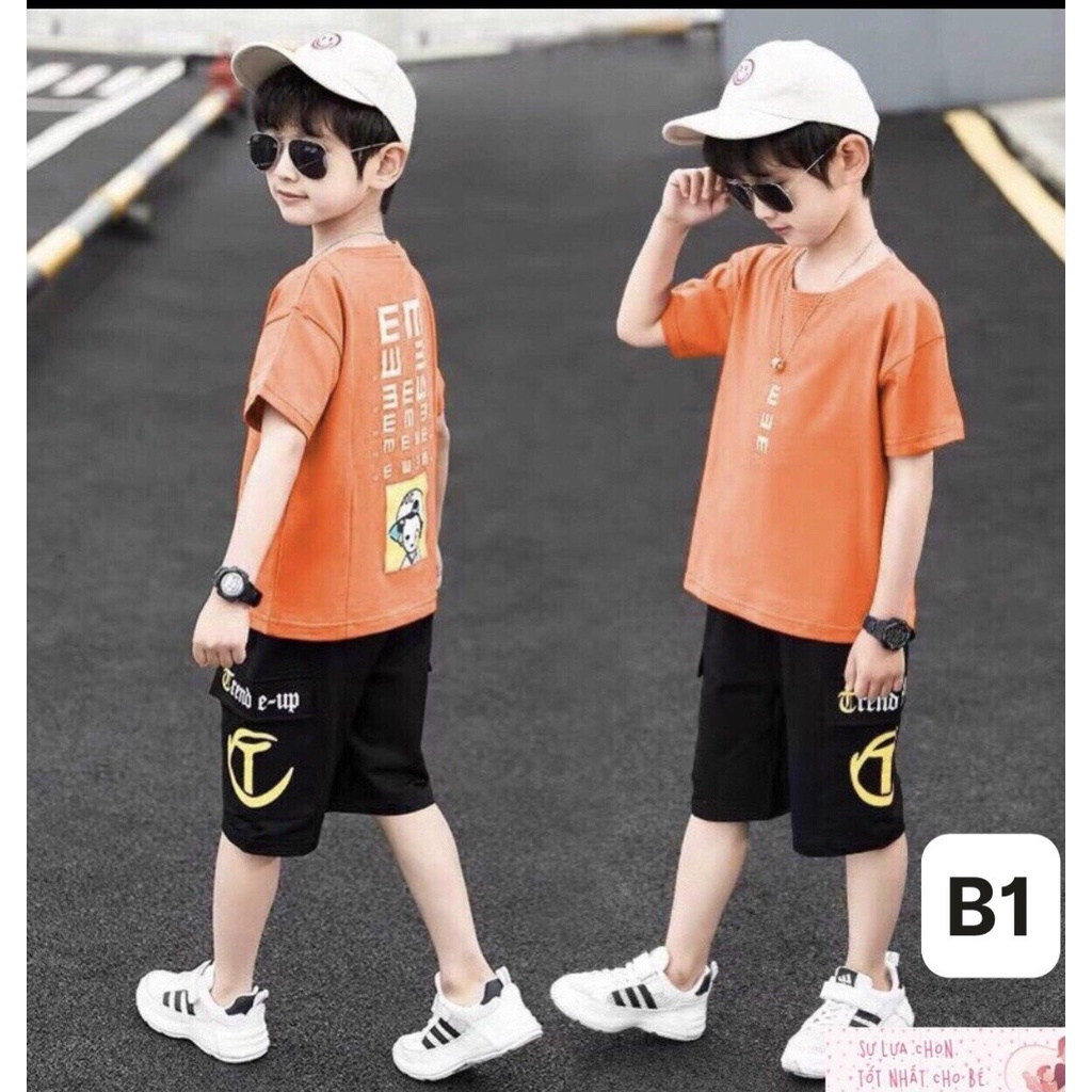 Quần áo bé trai,Bộ cọc sói ca foom hiphop15-49kg, set bé trai,SET cotton, đồ bộ size lớn