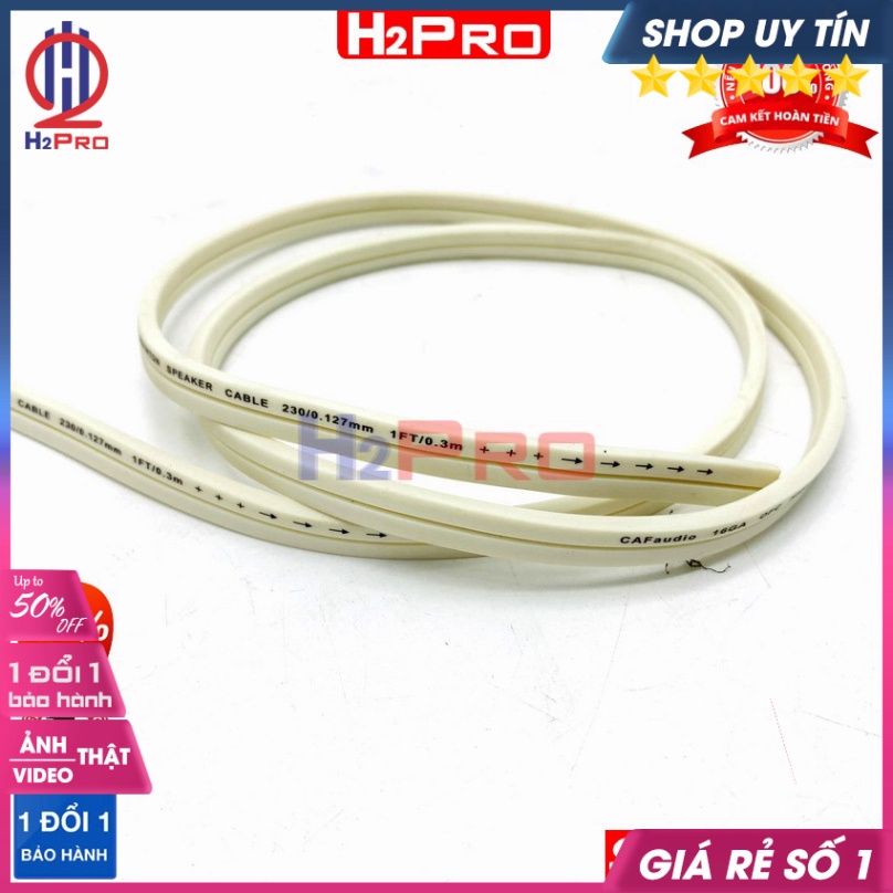 10M Dây Loa Audio, Dây Loa Trắng Monster XP Audio Cao Cấp, 2 Lõi Đồng Nguyên Chất 1.2mm2 230 Sợi-Chống Nhiễu-H2pro Audio