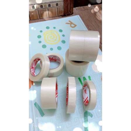 [băng keo caro] băng dính sợi thuỷ tinh chất lượng cao đủ kích thước 5cm 2,5cm 2cm dài 50-25m