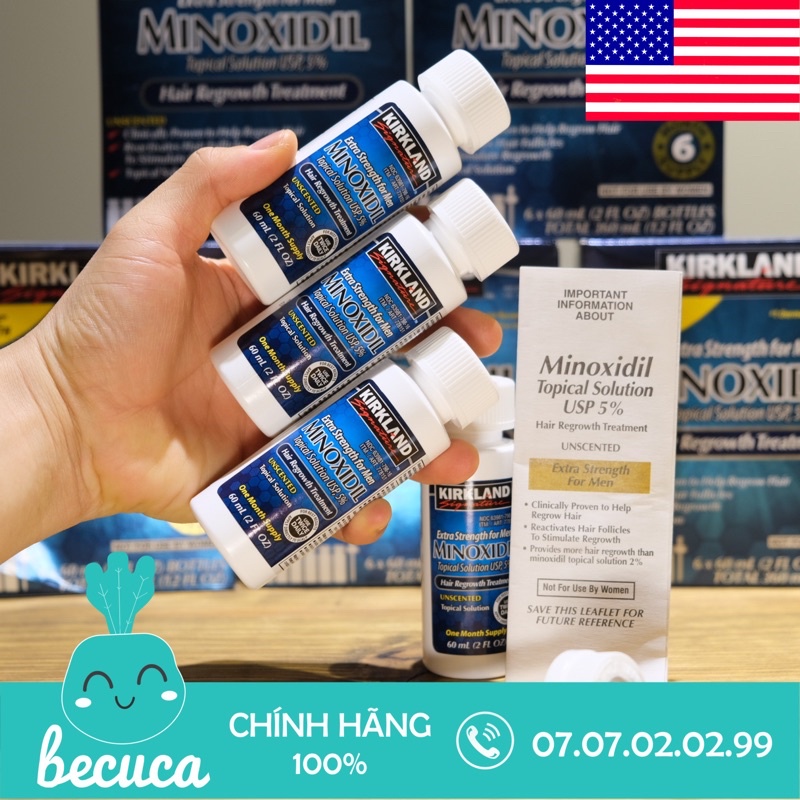 Dung Dịch Mọc Râu Mọc Tóc Kirkland Minoxidil 5% 60ml [1 chai ]