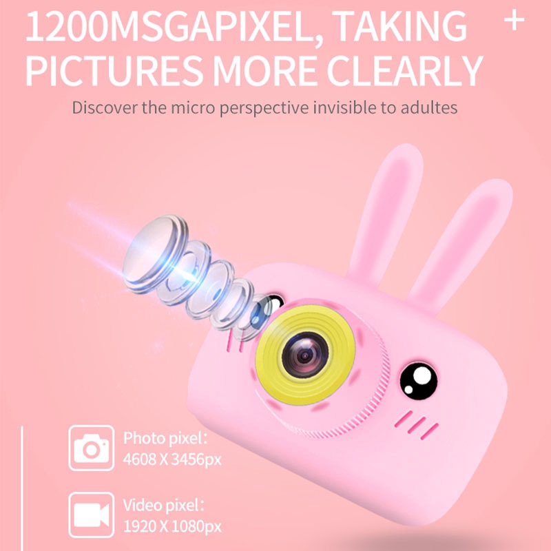Máy ảnh kỹ thuật số nhỏ 1200w Pixel Hd thiết kế đáng yêu cho bé | BigBuy360 - bigbuy360.vn