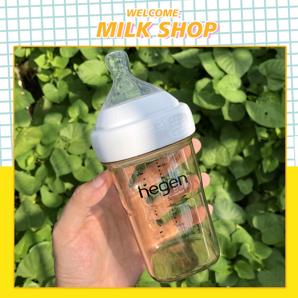 Bình sữa Hegen chính hãng đủ size 60ml/150ml/240ml/330ml ( hỗ trợ chọn núm)