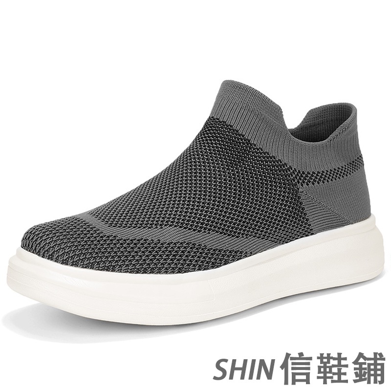 Giày Lười Đế Dày Tăng Chiều Cao Thoáng Khí Chống Trượt Có Size Lớn Phong Cách Thời Trang Nhật Hàn Cho Nam Giới