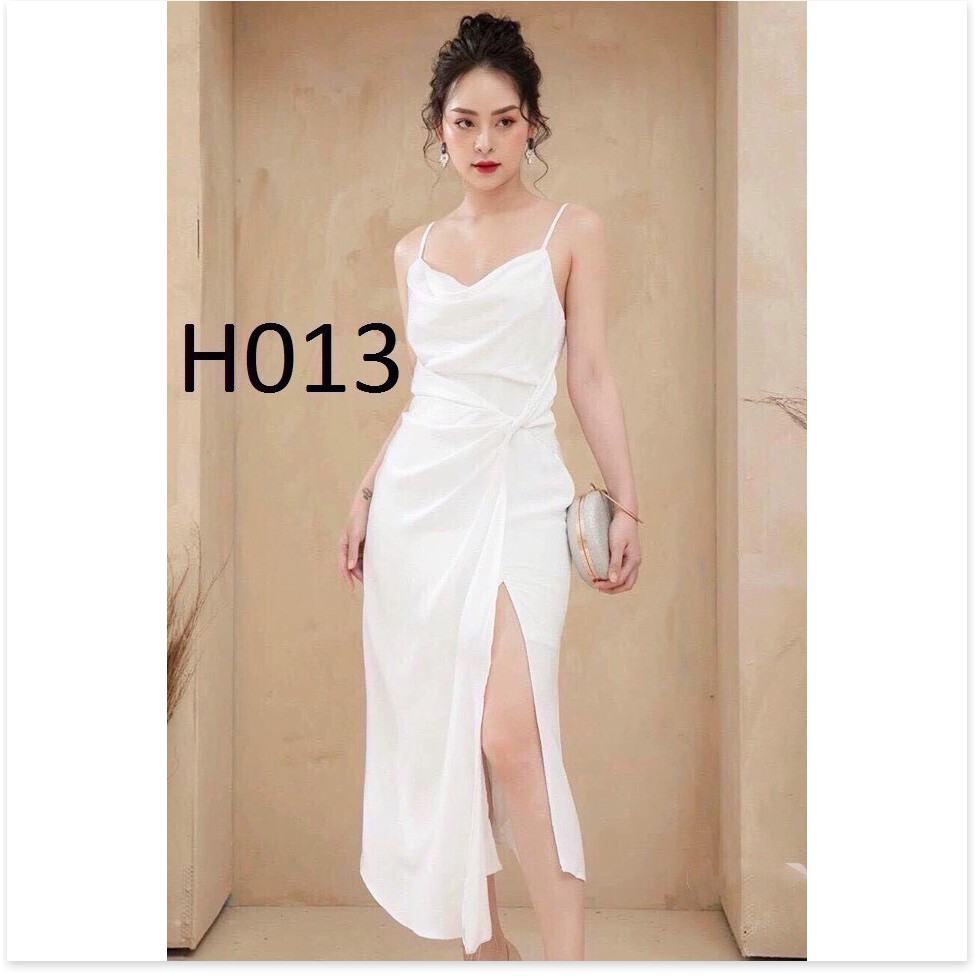[SIÊU RẺ] Đầm 2 dây cổ đổ xẻ tà | BigBuy360 - bigbuy360.vn