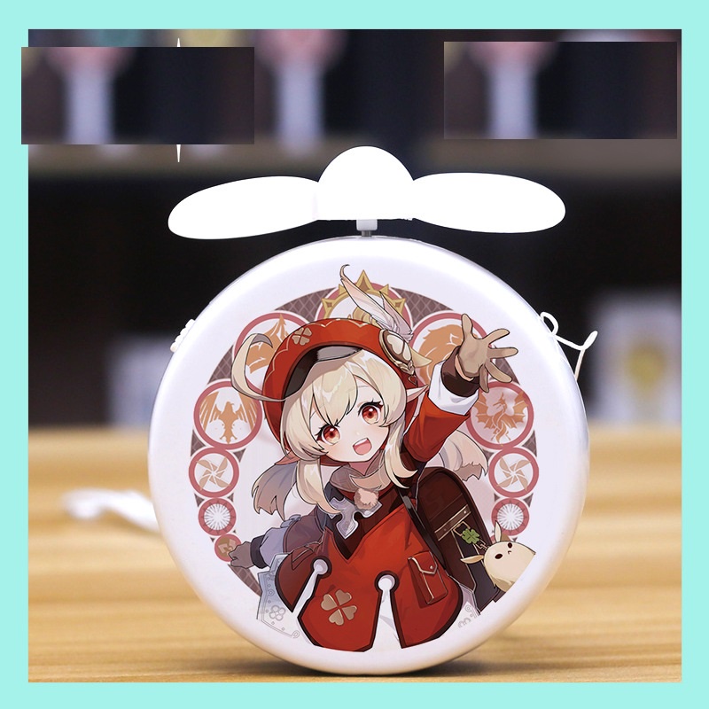 Quạt usb in hình nhân vật Genshin impact Klee Keqing Zhongli