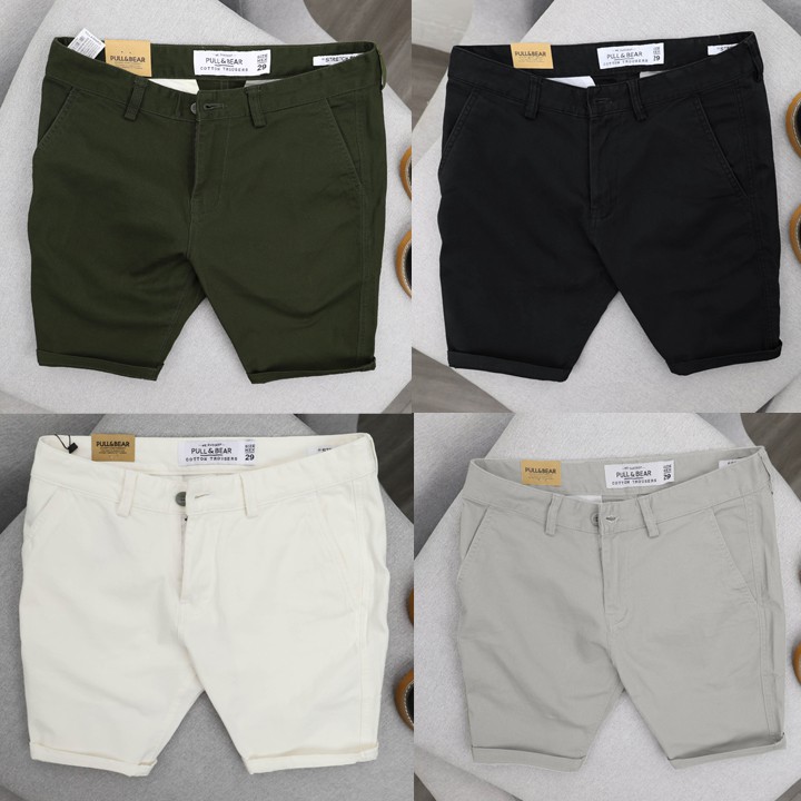 Quần Short Kaki Nam Slim Fit Co Giãn Vải Xuất Dư