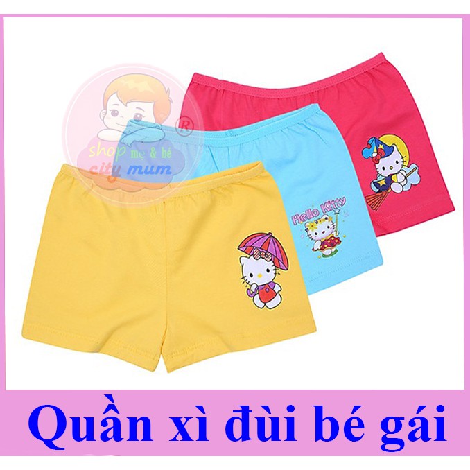 Set 3 Quần Chip,Quần lót Bé Gái Thời Trang,Họa Tiết Hình Kitty