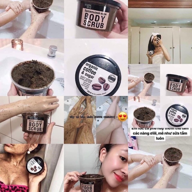 Tẩy da chết body scrub mùi caffe của Nga ( hàng xách tay)