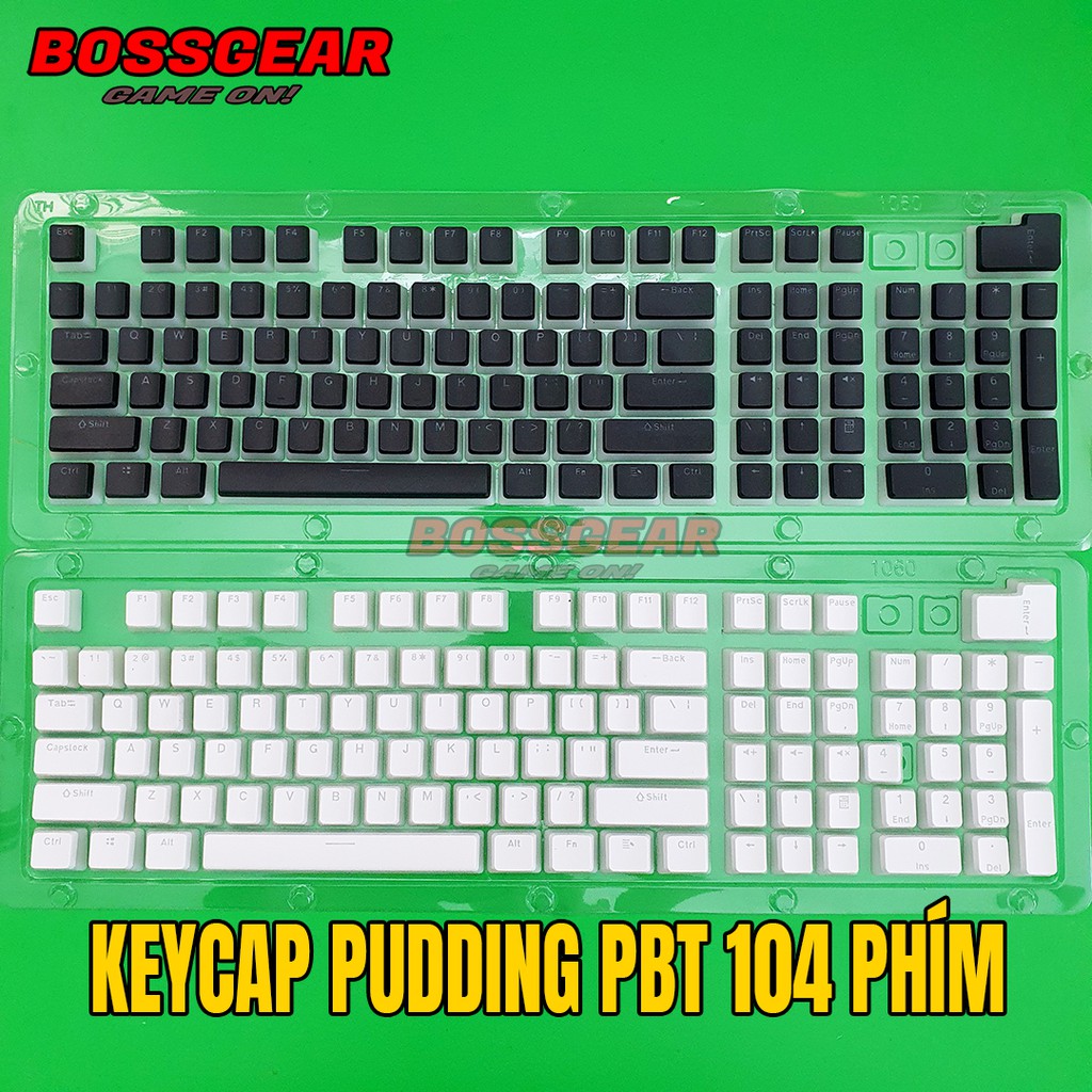 Keycap Pudding PBT 104 phím ( Xuyên LED,Double Shot )