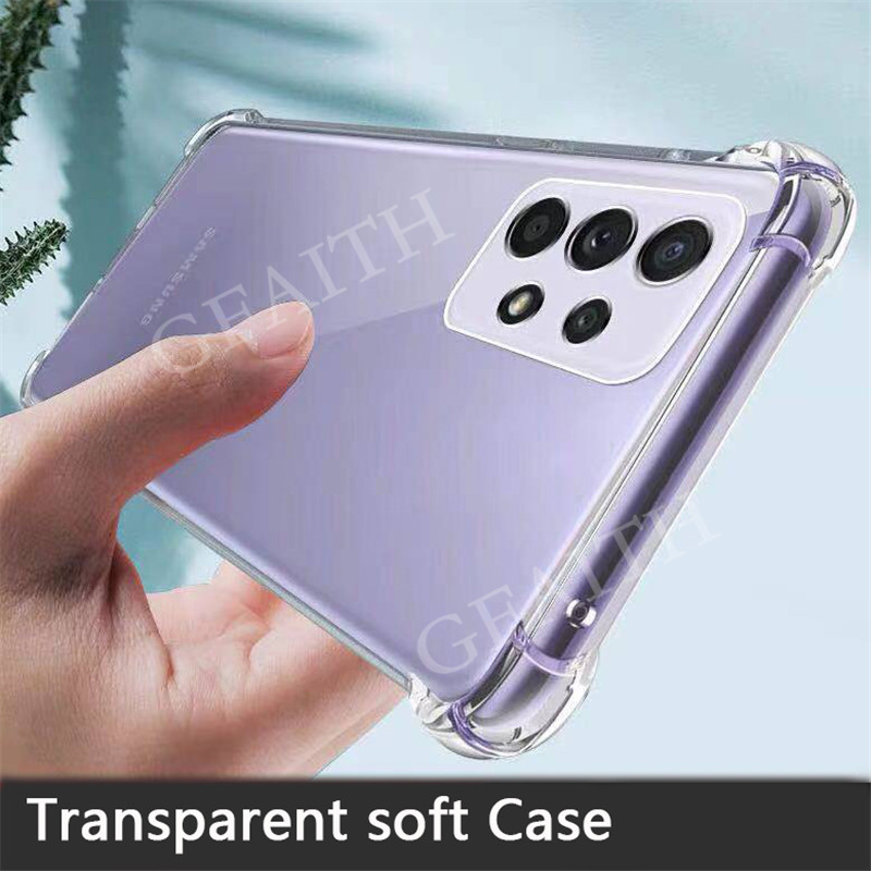 Ốp Điện Thoại TPU Mềm Trong Suốt Chống Sốc Bảo Vệ Ống Kính Máy Ảnh Cho Samsung Galaxy A52S 5G GalaxyA52S