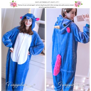 Đồ lông thú Ngựa Unicorn xanh