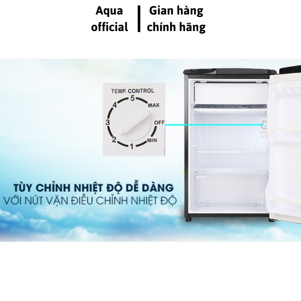 Tủ lạnh mini có ngăn đá giá rẻ Aqua 90 lít AQR-D99FA Mới  bảo hành 2 năm