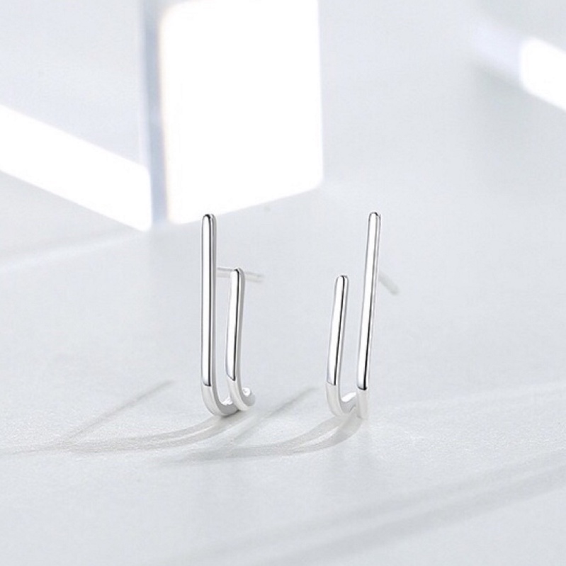 Khuyên tai bạc s925 thiết kế đơn giản