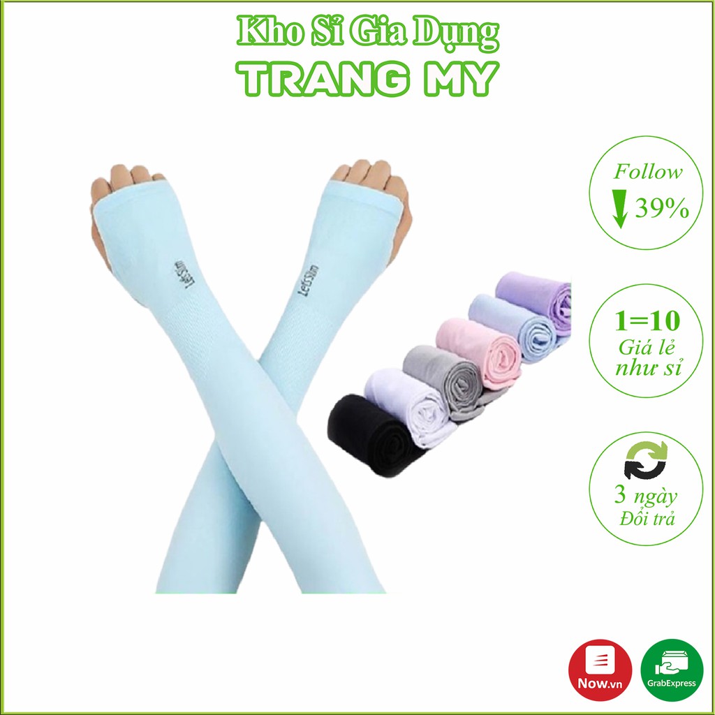 Găng tay chống nắng xỏ ngón Let's Slim đủ màu, vải thun co giãn 4 chiều