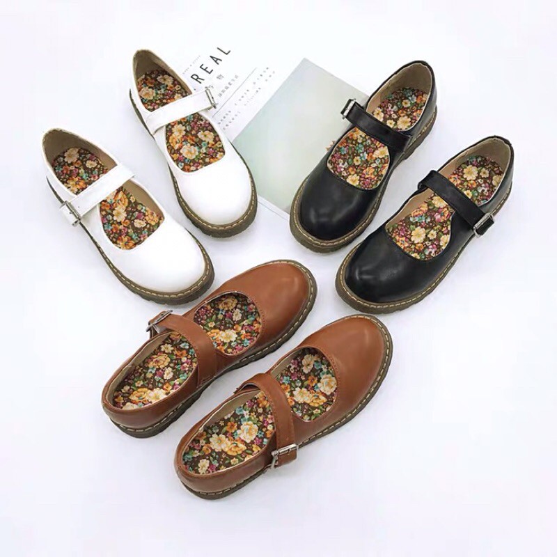 Giày búp bê có quai Mary Jane Mori Vintage phong cách Lolita Nhật Bản [Yannie]