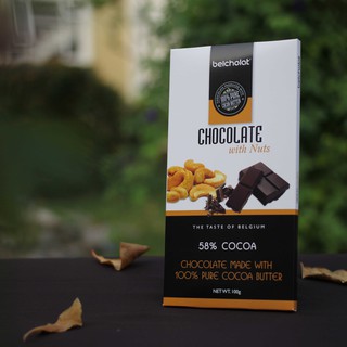 Socola thanh Dark Chocolate with Nuts 58%
