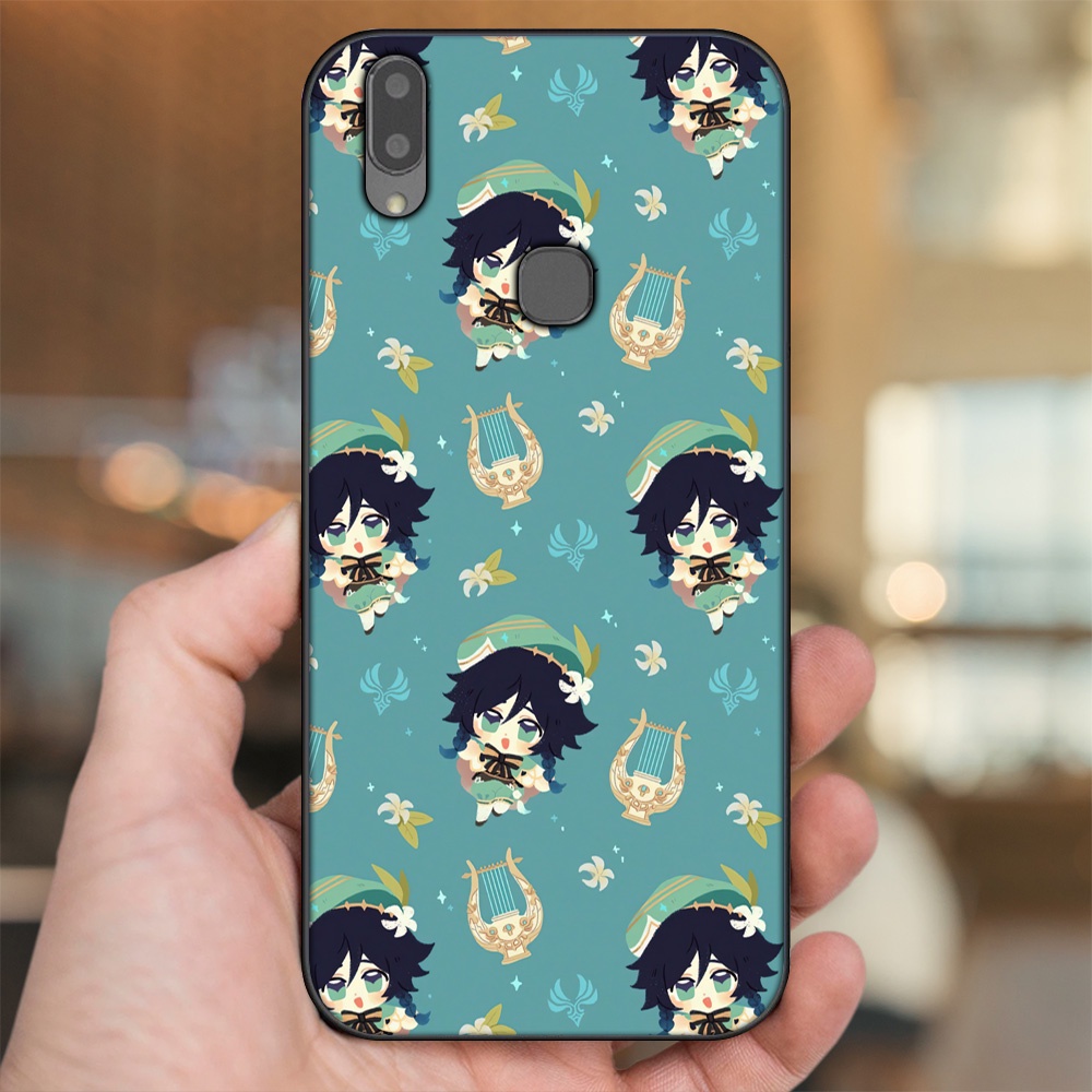 Ốp lưng Vivo V9, Y85, V11i viền đen in hình Venti Genshin Impact