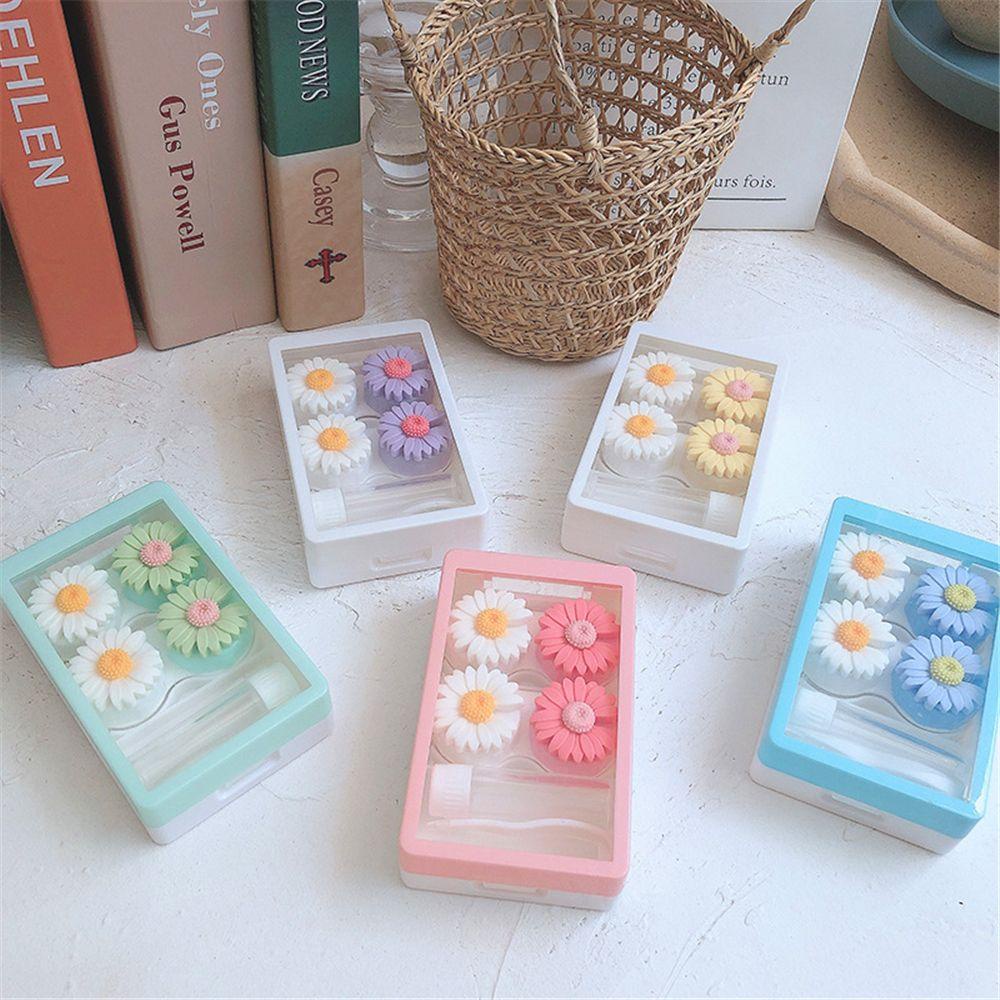 SUMU Hộp Đựng Kính Áp Tròng Hình Hoa Cúc Xinh Xắn