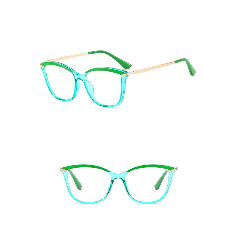 Kính Mát Mắt Mèo Tròng Phẳng Thời Trang Retro Phương Tây Cho Nữ