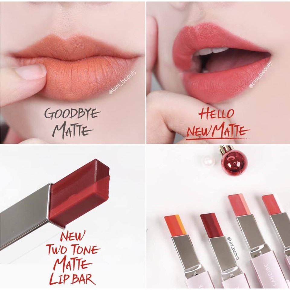 Son 2 màu LANEIGE Two Tone Matte Lip Bar