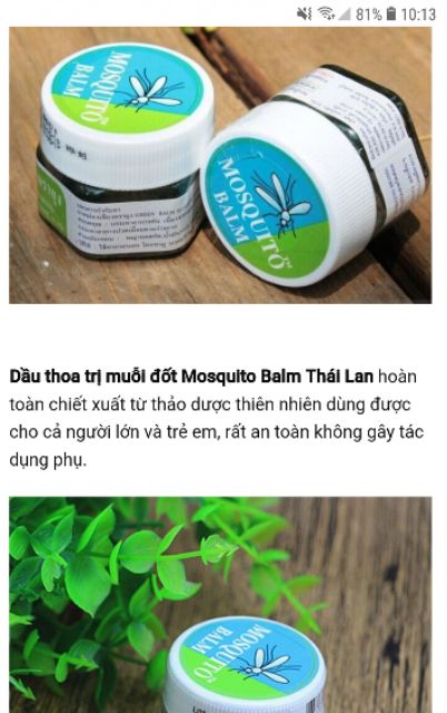 DẦU THOA TRỊ MUỖI ĐỐT CHÍNH HÃNG THÁI LAN