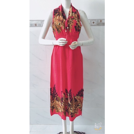 [size 2/55-65ky] Đầm maxi lanh lụa nữ thổ cẩm đầm đi biển 🌊