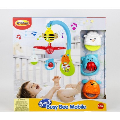 Treo cũi cho bé  𝑭𝒓𝒆𝒆𝒔𝒉𝒊𝒑  Treo cũi hình động vật có nhạc Winfun 0856 chính hãng