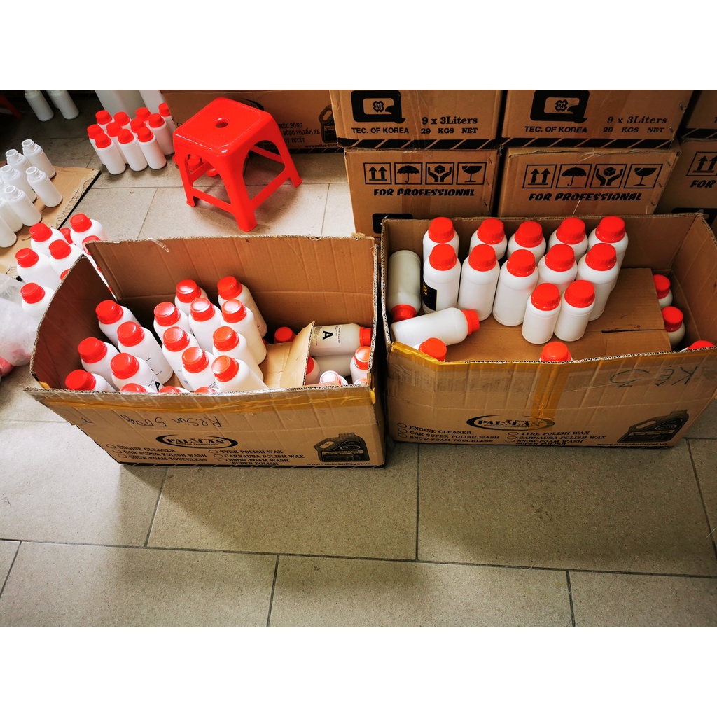 Chai Nhựa HPDE Trắng Đục Nắp Galenti Seal Mút 250ml 500ml 1000ml ,Chai Chứa Chất Lỏng Hóa Chất