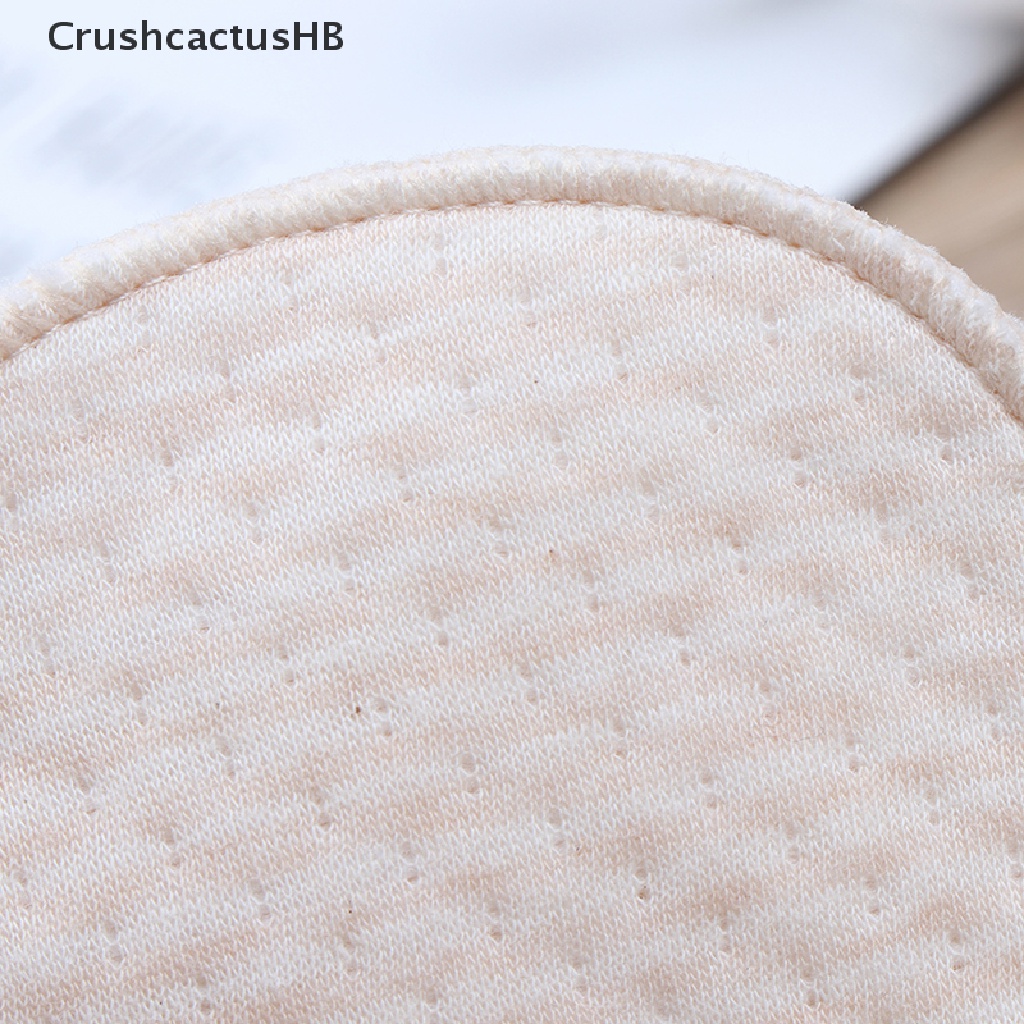 [CrushcactusHB] Túi 4 Miếng Lót Ngực Bằng Cotton Hữu Cơ Tự Nhiên Có Thể Giặt Được