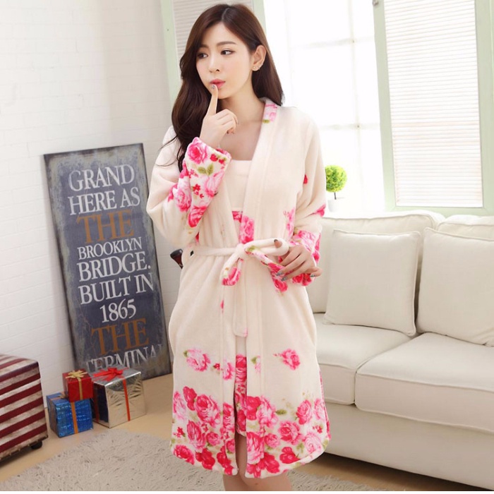 Bộ Đồ Ngủ Lông Cừu San Hô Cao Cấp Dễ Thương Chất Lượng Cao Thời Trang Thu Đông Cho Nữ | BigBuy360 - bigbuy360.vn