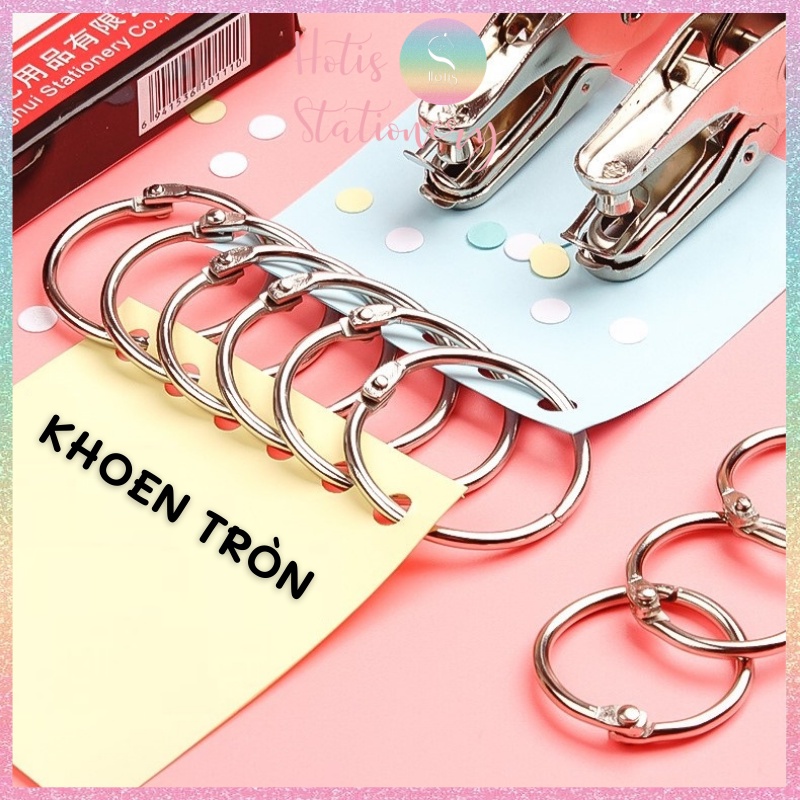 [HOTIS] Khoen tròn làm flashcard, đóng gáy, khoen còng inox