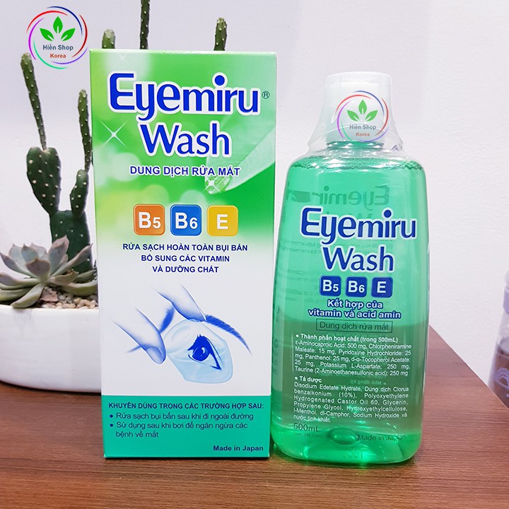 Dung dịch rửa mắt nhật bản eyemiru wash 500ml | BigBuy360 - bigbuy360.vn