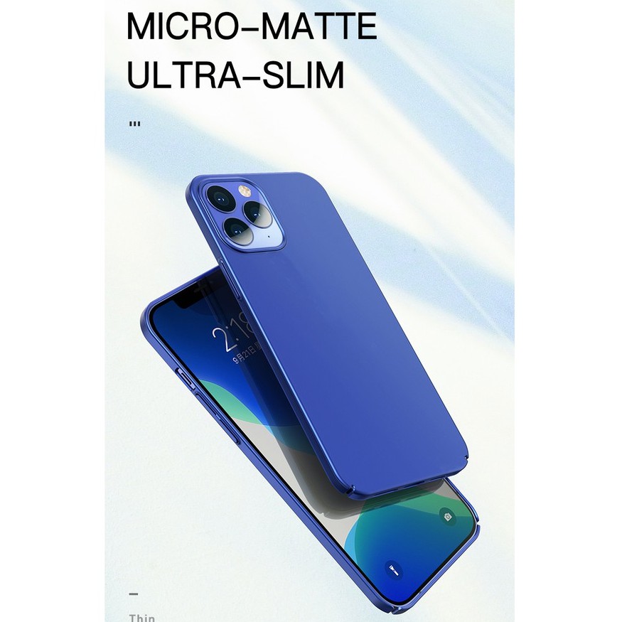 Ốp điện thoại PC cứng chống sốc siêu mỏng cho iPhone 13 12 11 Pro Max XS XR X 7 8 Plu