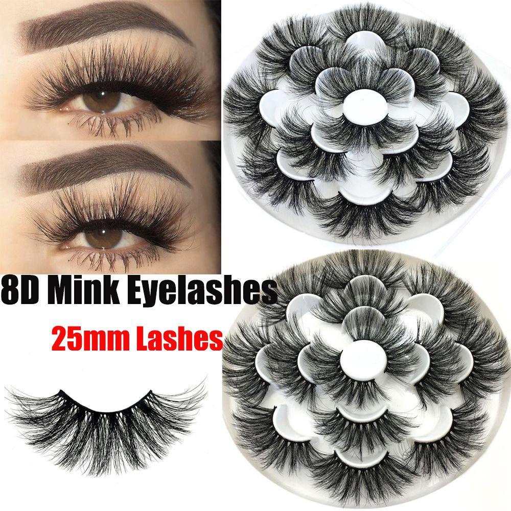 Bộ 7 Cặp Lông Mi Giả SKONHED 25mm Trang Điểm Mắt Dài Làm Đẹp