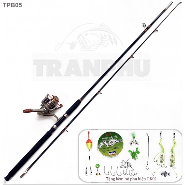 Bộ cần câu máy Shimano 2 khúc đặc máy câu cá tải cá 10kg tặng kèm phụ kiện Đồ Câu Minh Công
