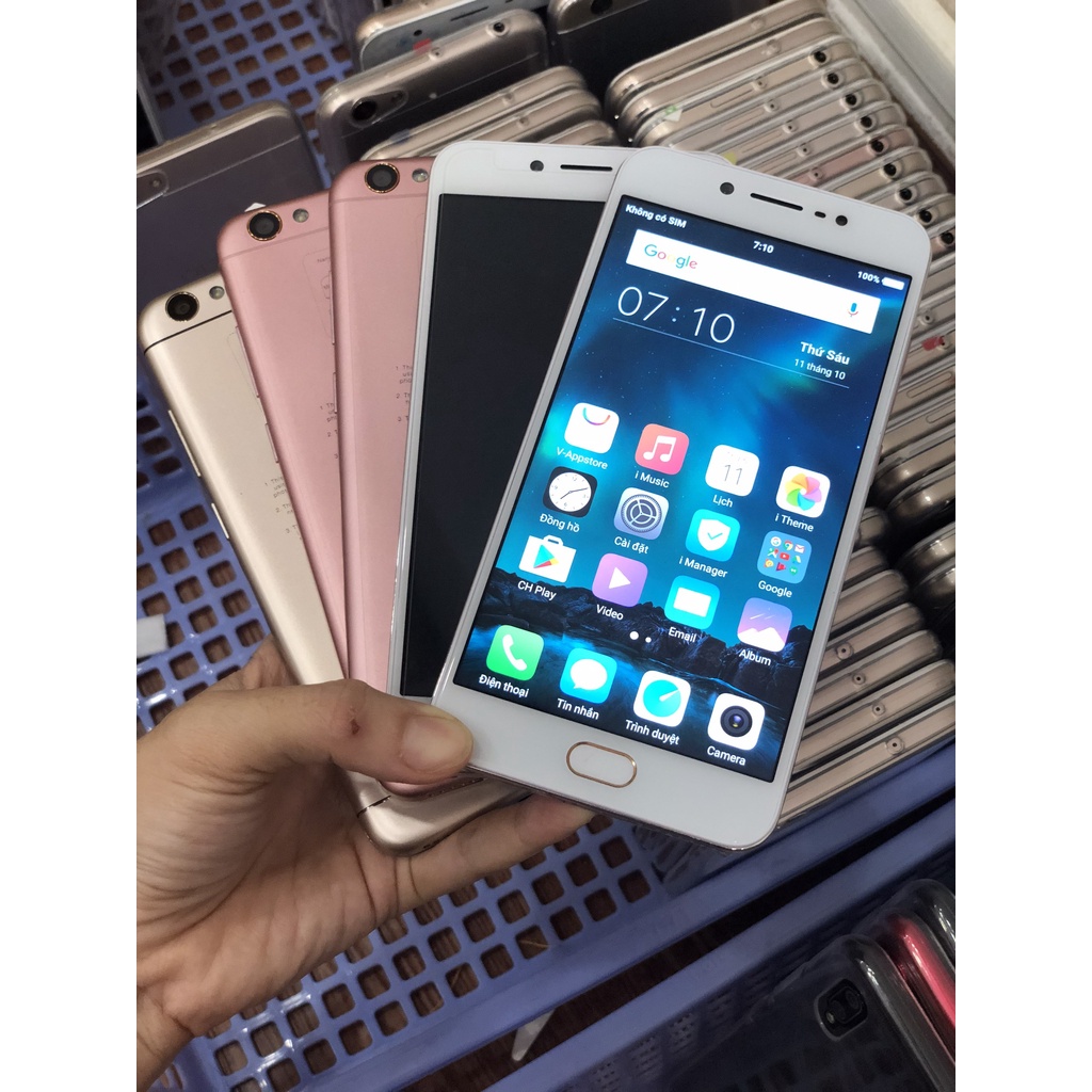 Điện Thoại Vivo Y67  RAM 4GB/32GB, 2 Sim, Màn To 5.5", Vân tay kèm cường lực, ốp lưng, chọc sim BH 06 tháng