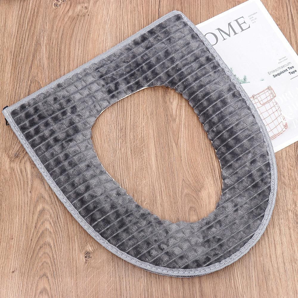 Vỏ Bọc Bệ Ngồi Bồn Cầu Bằng Vải Bông Dày Mềm Mại Giặt Được