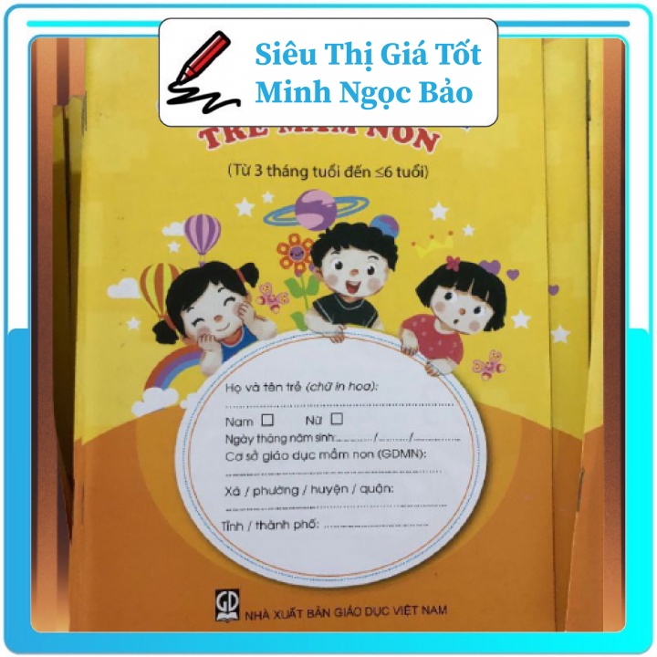 Sét 10 Quyển Sổ Theo Dõi Sức Khỏe Của Trẻ Con Mầm Non