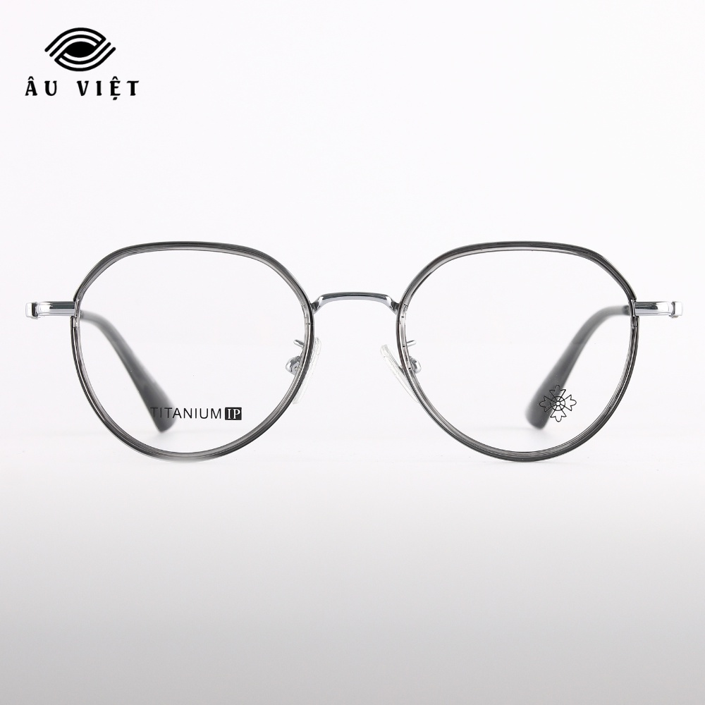 Gọng kính kim loại titanium Ch RS-88009 dáng tròn Full box