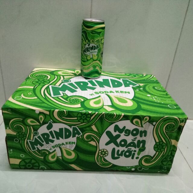 Lốc 6 lon Mirinda xanh 330ml vị soda kem/ PEPSI ngõ
