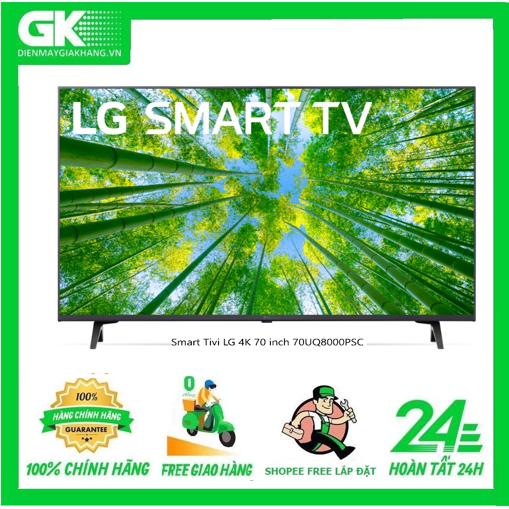 70UQ8000PSC -- MIỄN PHÍ CÔNG LẮP ĐẶT -- Smart Tivi LG 4K 70 inch 70UQ8000PSC