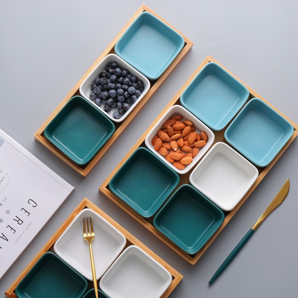 EPOCH Tô đựng rau/thức ăn nhanh/hạt hình vuông bằng sứ phong cách Nhật Bản