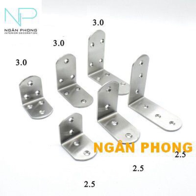 BỘ 2 MÃ GÓC INOX 201 - 3 MM