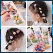 [Sẵn Hàng Giao Ngay] SET 10 DÂY BUỘC TÓC CHO BÉ  VỈ 19 DÂY BUỘC TÓC HÌNH NGHỘ NGHĨNH