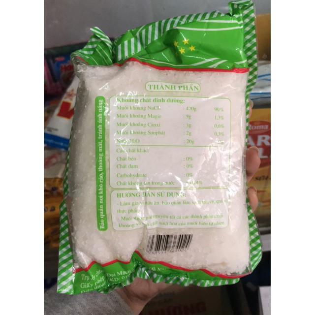 Muối ăn sạch TB muối tinh/hạt to 500g