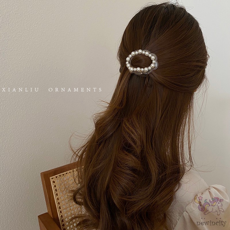 Kẹp Tóc Đính Ngọc Trai Phong Cách Hàn Quốc Cho Nữ