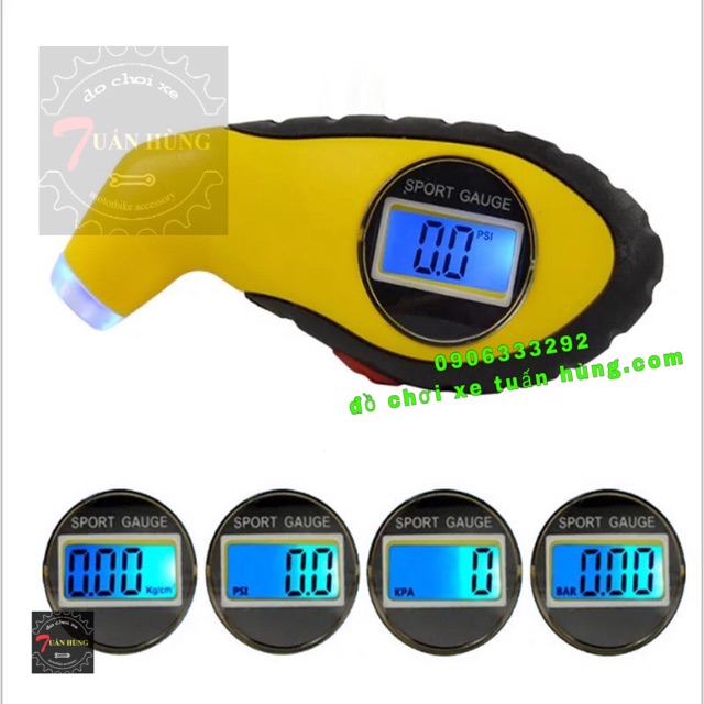 Đồng hồ đo áp suất lốp [HÀNG ĐẸP] điện tử - đo áp suất vỏ xe - áp suất lốp xe - phụ kiện xe
