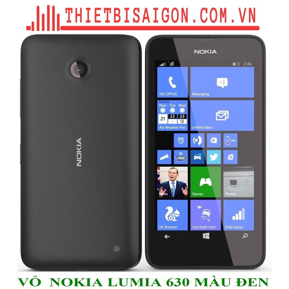 VỎ NOKIA LUMIA 630 MÀU ĐEN